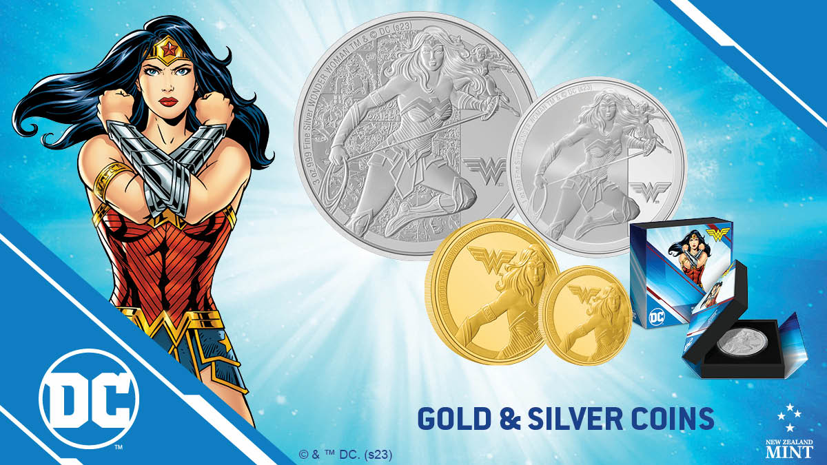 WONDER WOMAN™ fans! If you’re looking for a new way to show off your love for the iconic superheroine, we’ve got just the thing! These pure silver and gold coins are fully engraved to depict her in a powerful and dynamic pose.