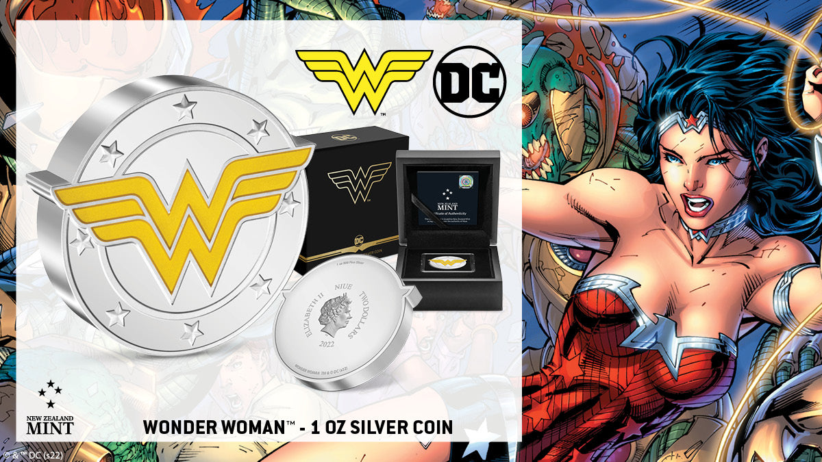 As a symbol of truth, justice and equality to people everywhere, there is no doubt why WONDER WOMAN™ has become one of the most beloved and iconic Super Heroes of all time. This 1oz pure silver coin features the famous WONDER WOMAN™ logo.