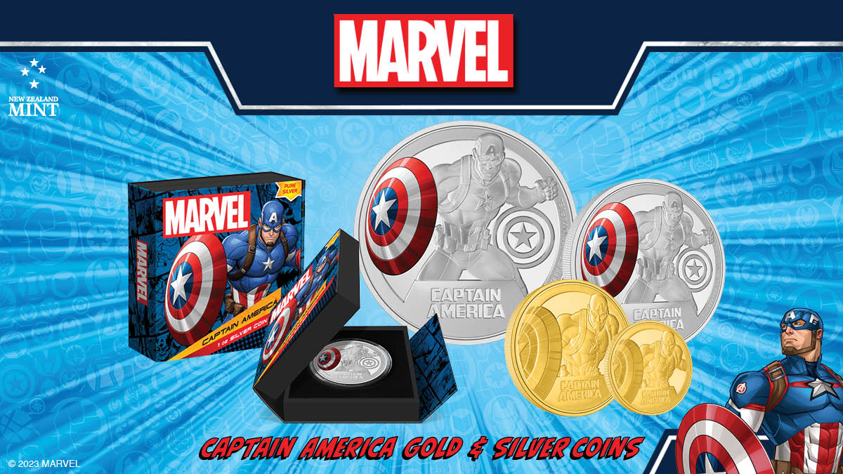 Shield in hand, Captain America™ defends justice and truth on these limited edition pure silver and gold coins! This is the first release in our Marvel Classic Coin Collection, so of course, we had to start with the leader of Avengers™!