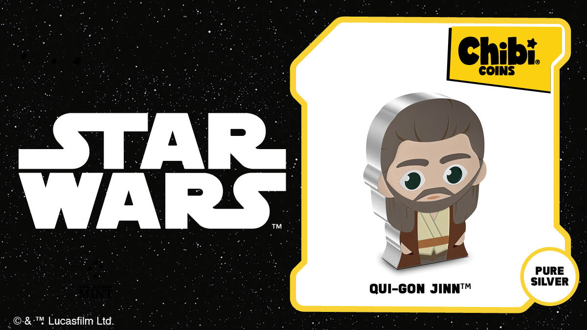 Pay homage to Qui-Gon Jinn, with our latest 1oz pure silver Chibi® Coin! Be one of just 2,000 in the world to own this coin inspired by the wise Jedi Master. The coin is coloured and shaped with added relief.