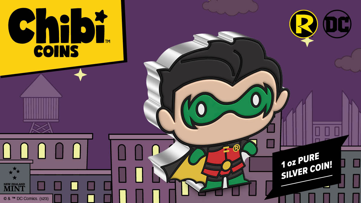 This DC Chibi® Coin features a stylised portrayal of ROBIN™ in his classic costume. Every intricate detail, from his red and green suit to his flowing yellow cape, showcases the wonderful artistry put into creating this collectible.