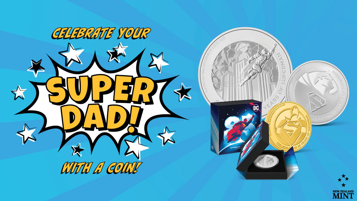 Looking for a unique gift that makes Dad feel like a hero? Our commemorative SUPERMAN™ 85th anniversary pure silver and gold coins are here to save the day! Every limited-edition coin is fully engraved and showcase him in all his heroic glory.