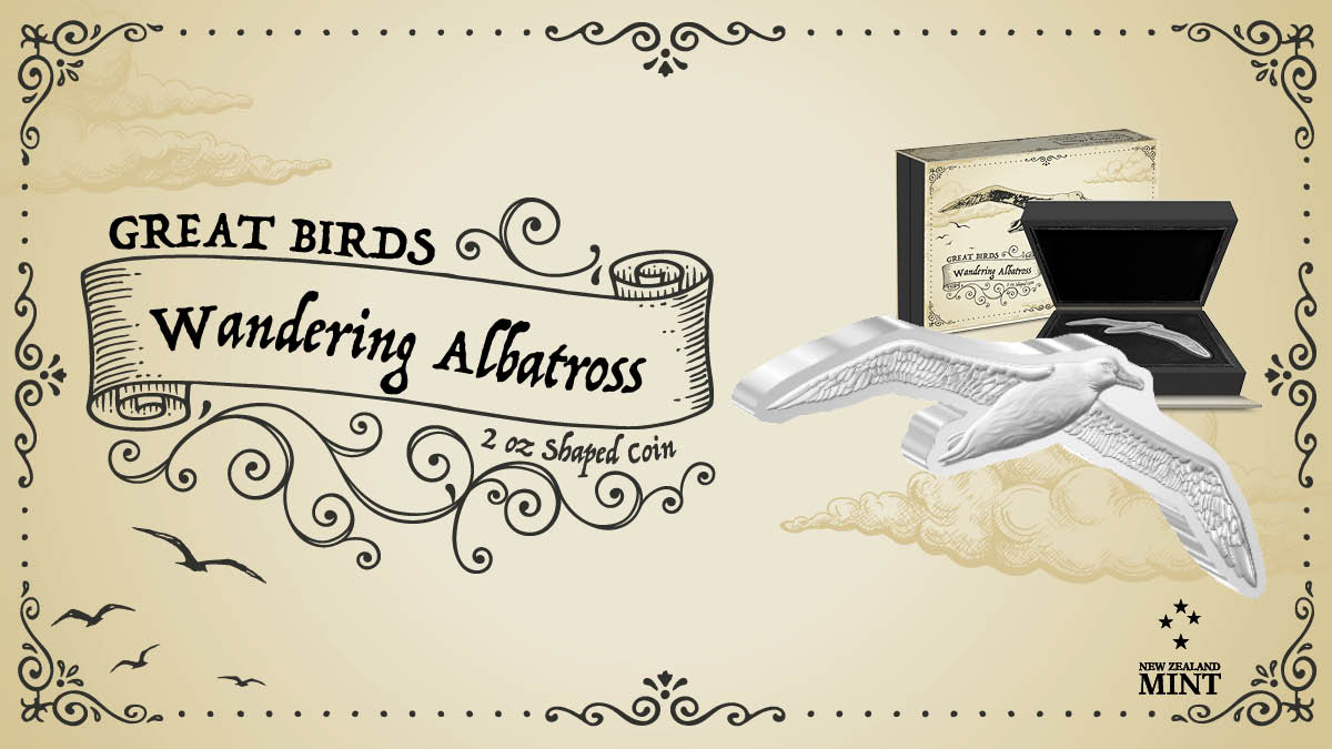 We’re excited to kick off a new chapter in the coin-collecting world with the debut of our Great Birds series. Our inaugural release captures the beauty of one of the largest birds in the world, the Wandering Albatross, on 2oz of pure silver!