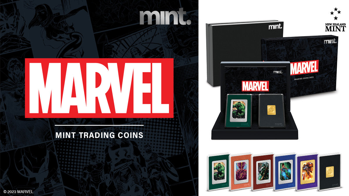 We proudly present the Marvel mint Trading coins collection! With 6 distinctive sets comprising a total of 51 coin designs, this is a journey that promises a new experience for collectors and fans of the Marvel universe.