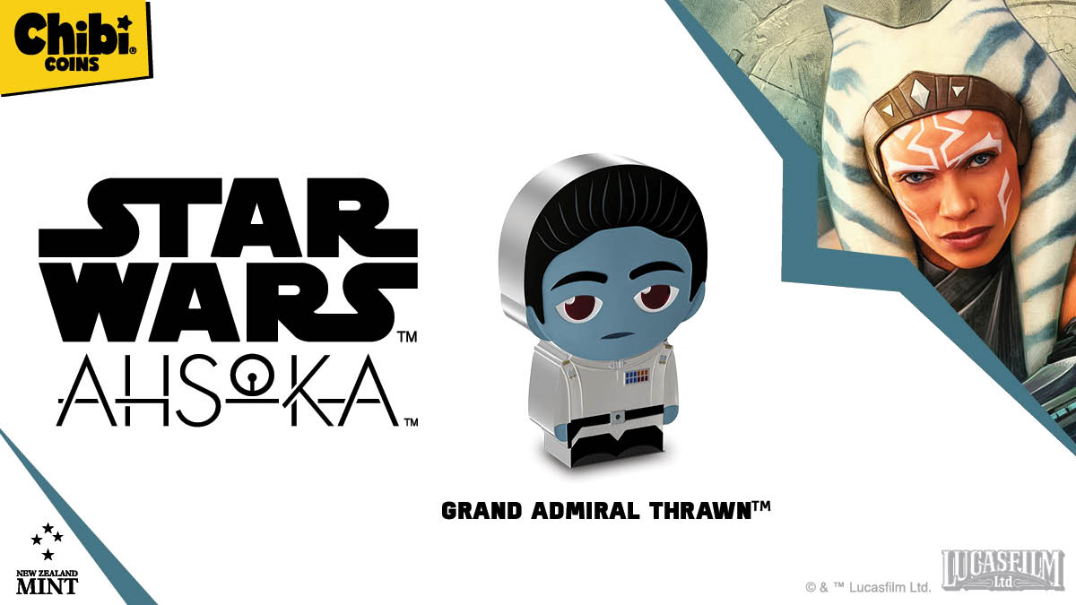 Grand Admiral Thrawn is celebrated not only for his military prowess but also for his enigmatic persona. Now, this Star Wars™ Villain is immortalised on 1oz pure silver, in a Chibi® Coin form that adds a touch of charm to his authoritative demeanour.