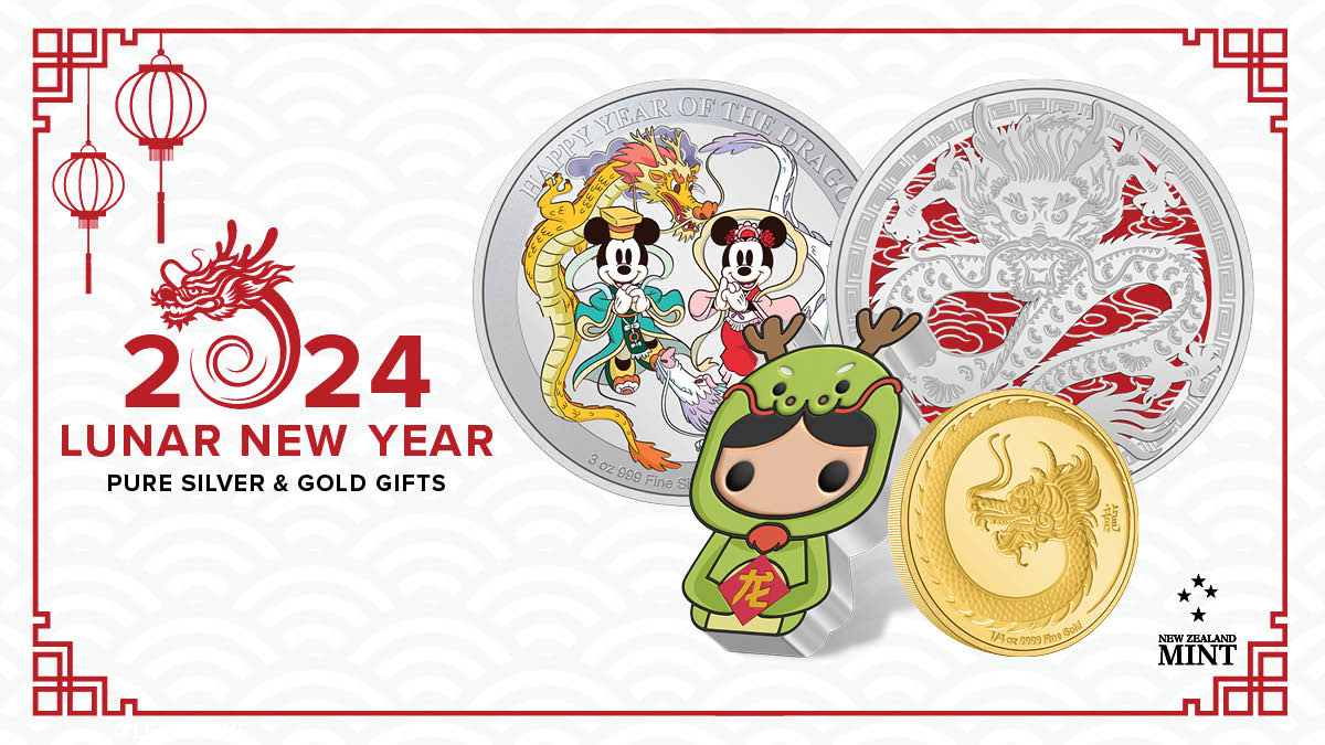 The 2024 Lunar New Year starts on 10 February, kicking off celebrations for the Year of the Dragon. Our beautiful pure silver and gold Lunar coins offer a tangible connection to the spirit of the dragon – making them an ideal gift!