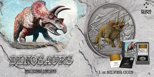 Dinosaurs Collection - 1oz Silver Triceratops Coin | New Zealand Mint