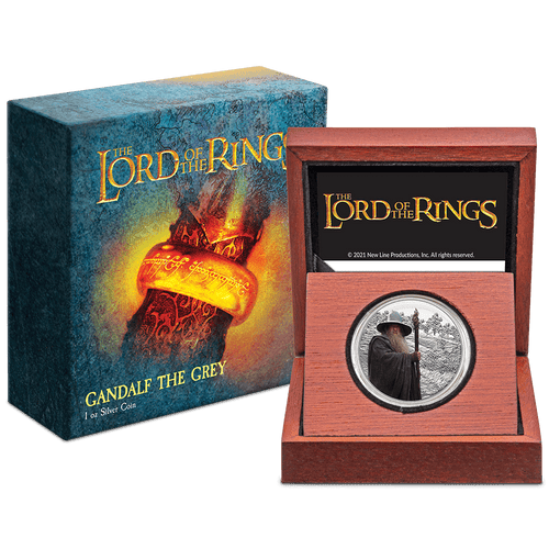 THE LORD OF THE RINGS™ – Gandalf the Grey 1oz Silver Coin in Display Packaging 