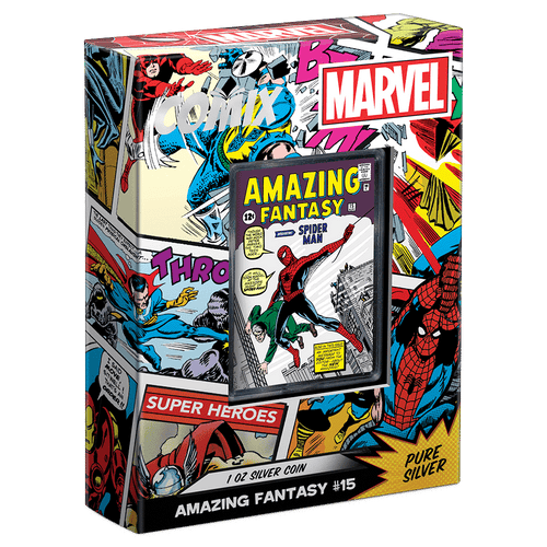 Marvel Amazing Fantasy #15 1oz Silver Coin - COMIX™ | New Zealand Mint