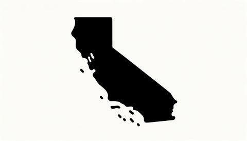 black and white image of the state of california