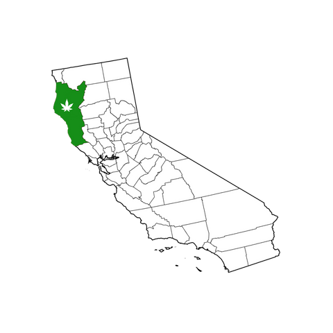 Emerald triangle california map