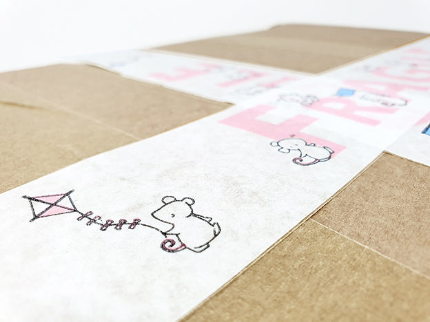 customised cute eco packing tape