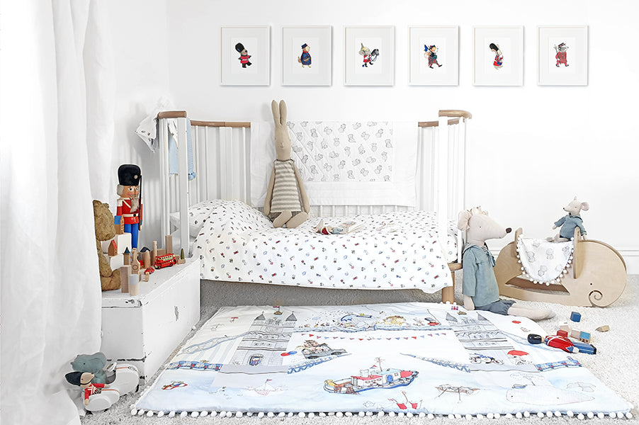 Children S London Mice Cot Bed Duvet Set Daisyandbump