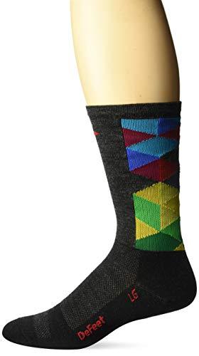 Defeet Wooleator 6", Socks, Karidescope, Charcoal, M