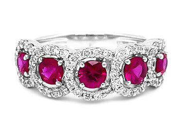 New Italian Art Ruby Diamond Ring