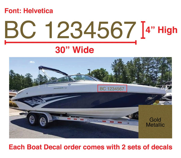 Custom Boat Registration Number Decals - Vancouver, BC – BC Retail