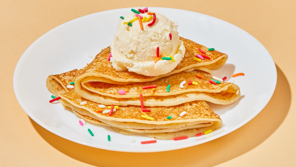 Belgian Boys Original Crepes Topped with Ice Cream and Sprinkles