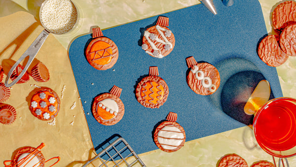 Chocolate Stroopwafel Decorated Christmas Ornament Cookies