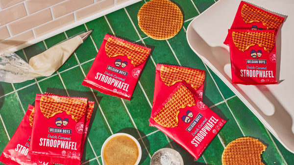 Image of what you'll need for this step-by-step stroopwafel gingerbread house