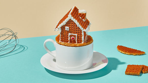 Gingerbread house made with Belgian Boys Stroopwafels