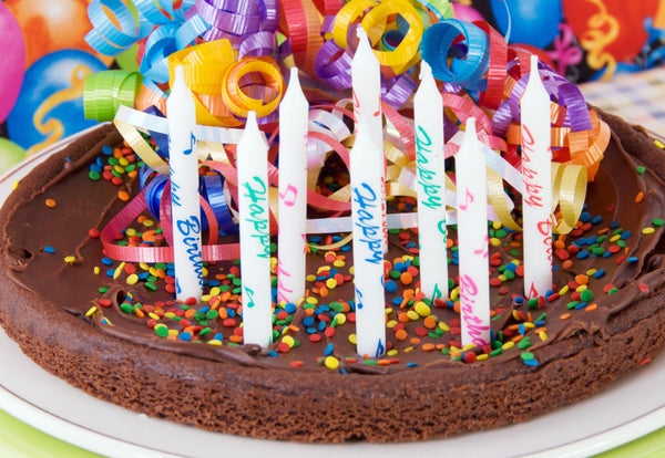 Brownie birthday cake