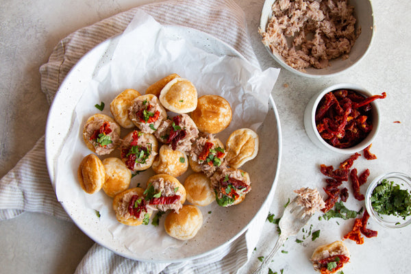 Mini savory pancakes