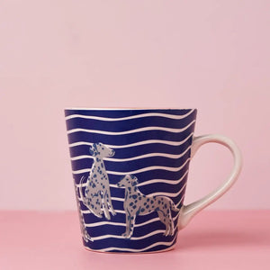 Dapper Dog Ceramic Mug, Blue -4.72x3.34x3.70 Inches - casaamarosa wholesale