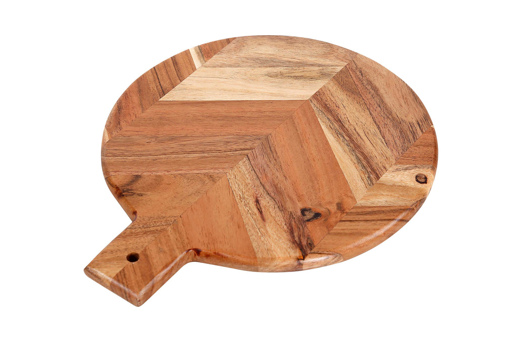 Handmade Acacia Wood Chopping Board - 14X10X0.5 Inch (Set of 2)