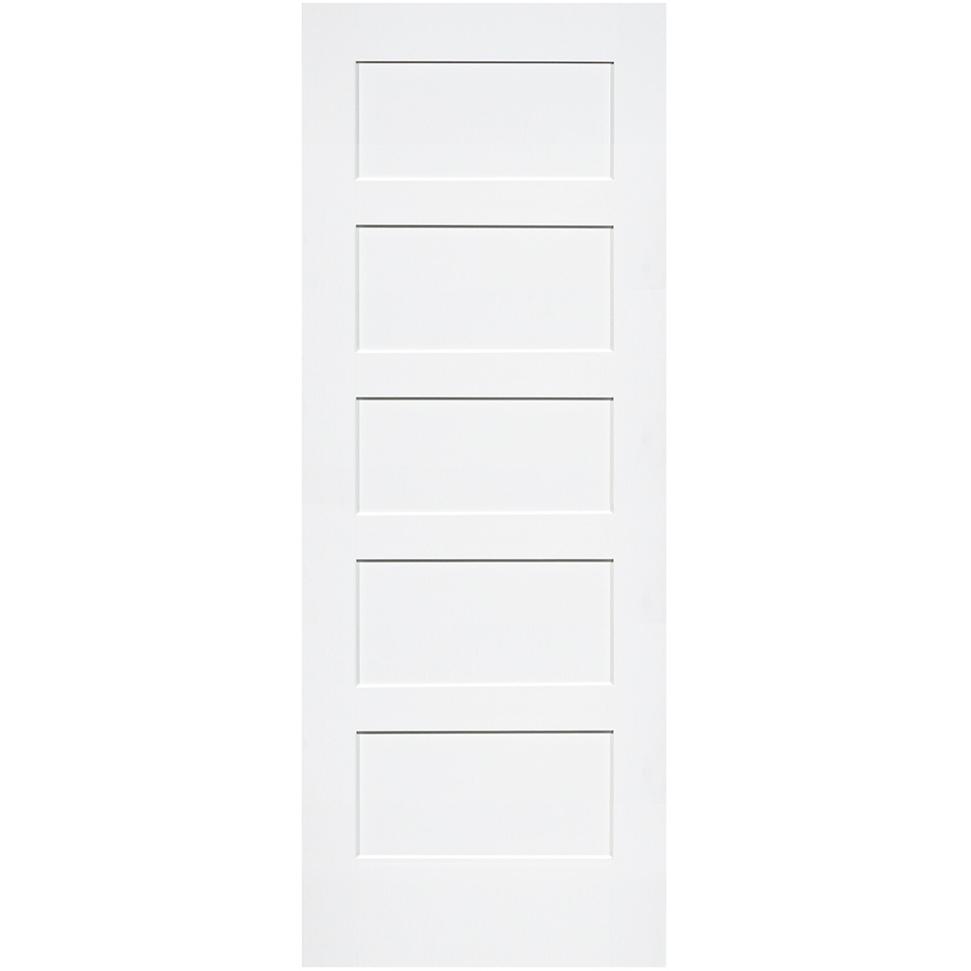 Shaker 5 Panel Solid Core White Interior Door Slab - kimberlybaydoors product image