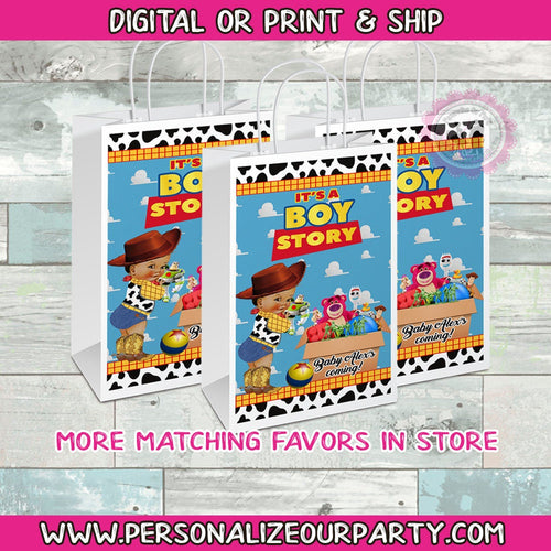 It's a boy story water bottle labels-boy story party favors-boy storyb –  Personalize Our Party