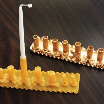 DIY Pasta Menorah