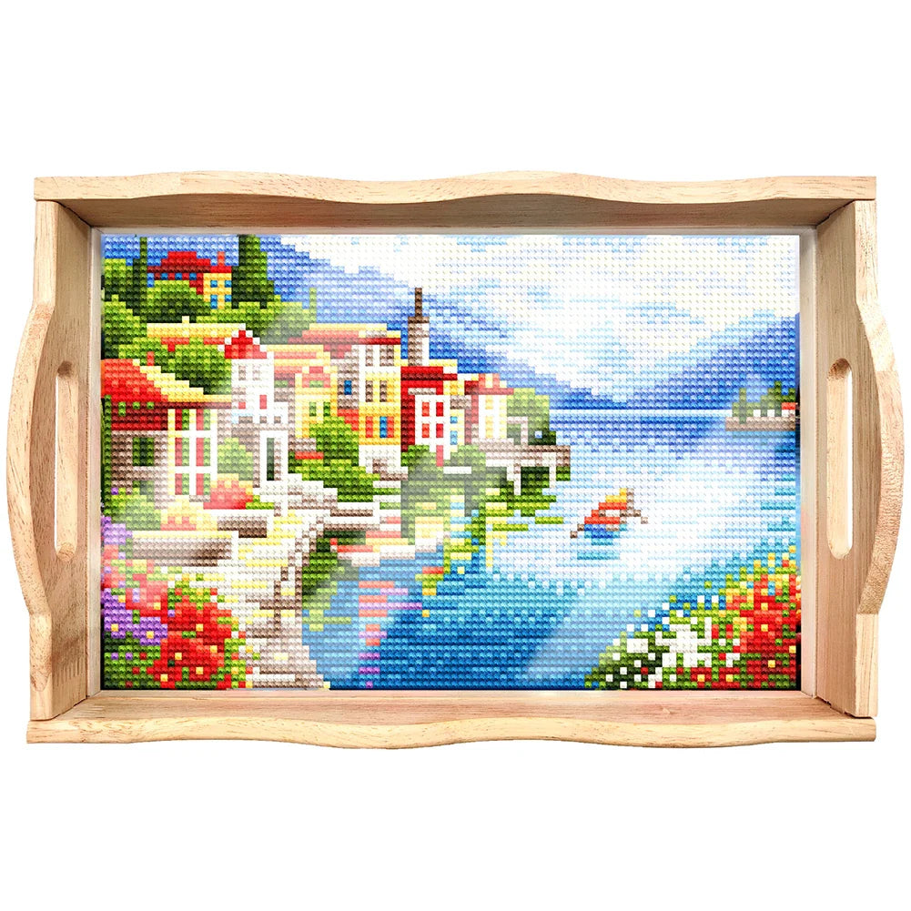Diamond Painting Wooden Tray For Kitchen