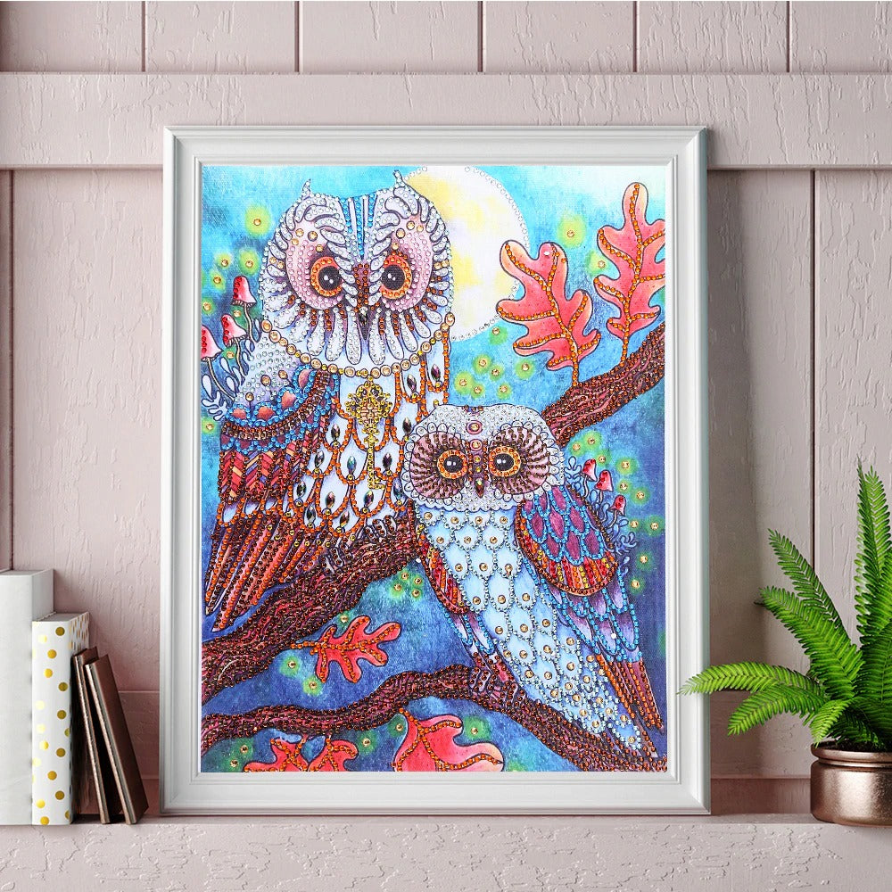 Two Owls On Branch
