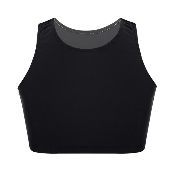 Sleeveless Mock Neck Dance Crop Top