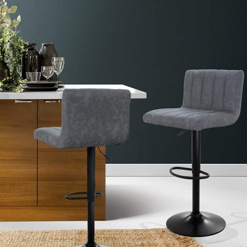 artiss 2x kitchen bar stools swivel vintage bar stool