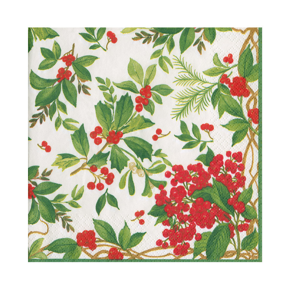 Halsted Floral Paper Dinner Napkins - 20 Per Package