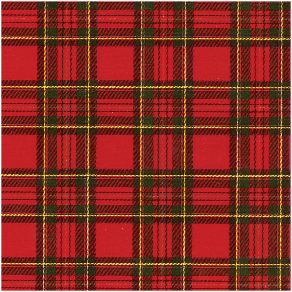 Calico Christmas Gift Wrapping Paper in Red & Green - 76 cm x 2.44 m Roll