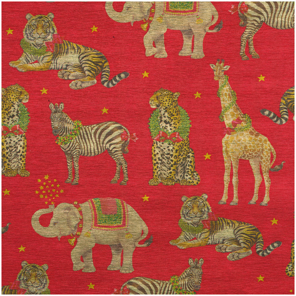 Christmas Leopards Gift Wrapping Paper in Red - 76 cm x 2.44 m