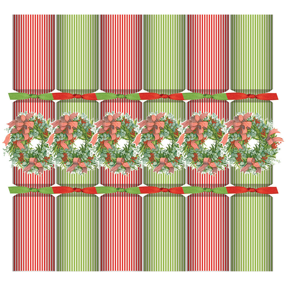 Red Wreath Wrapping Paper