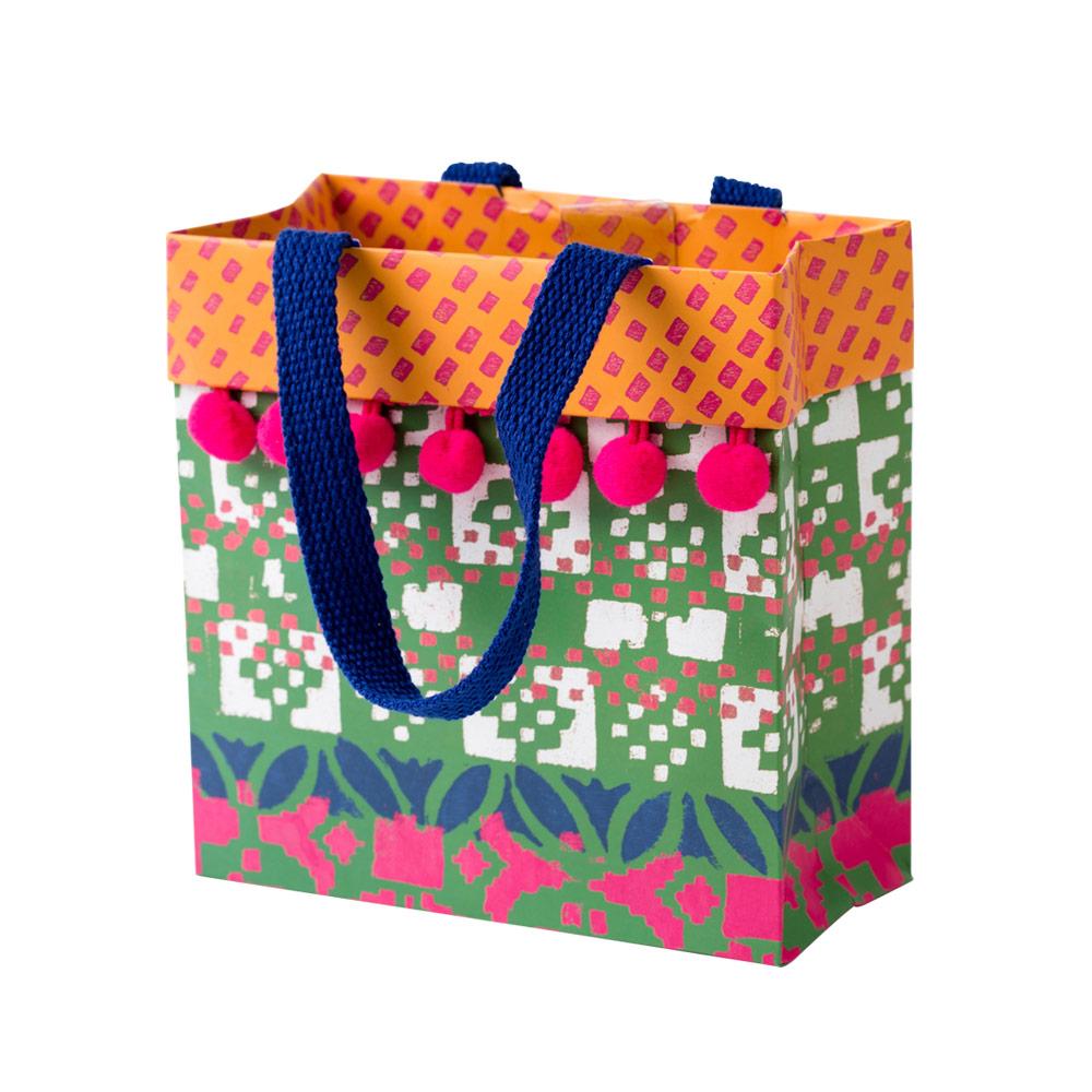 Caspari Annika Turquoise Gift Bag