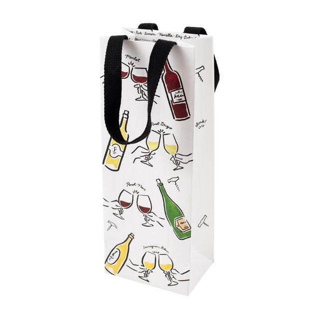 Caspari Skull and Crossbones Wine & Bottle Gift Bag - 1 Each – Caspari  Europe