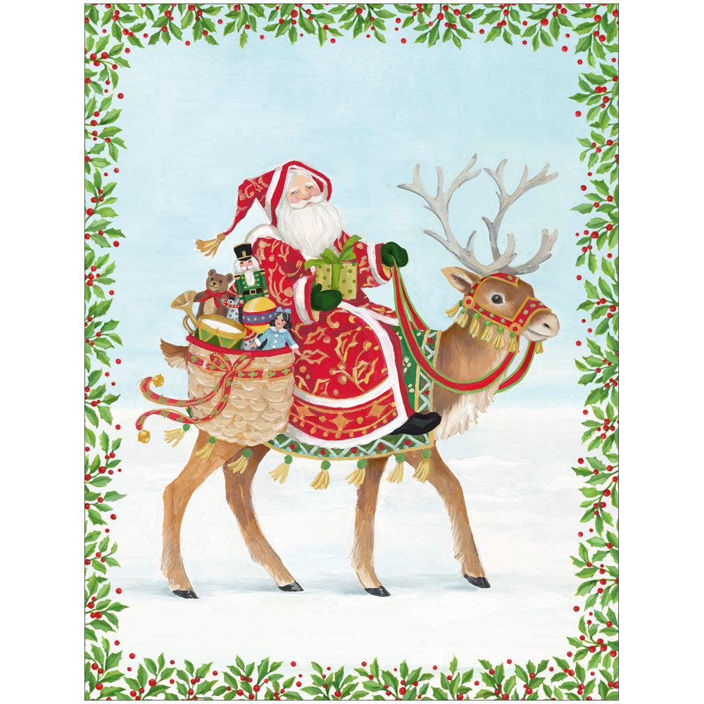 vintage christmas card deer