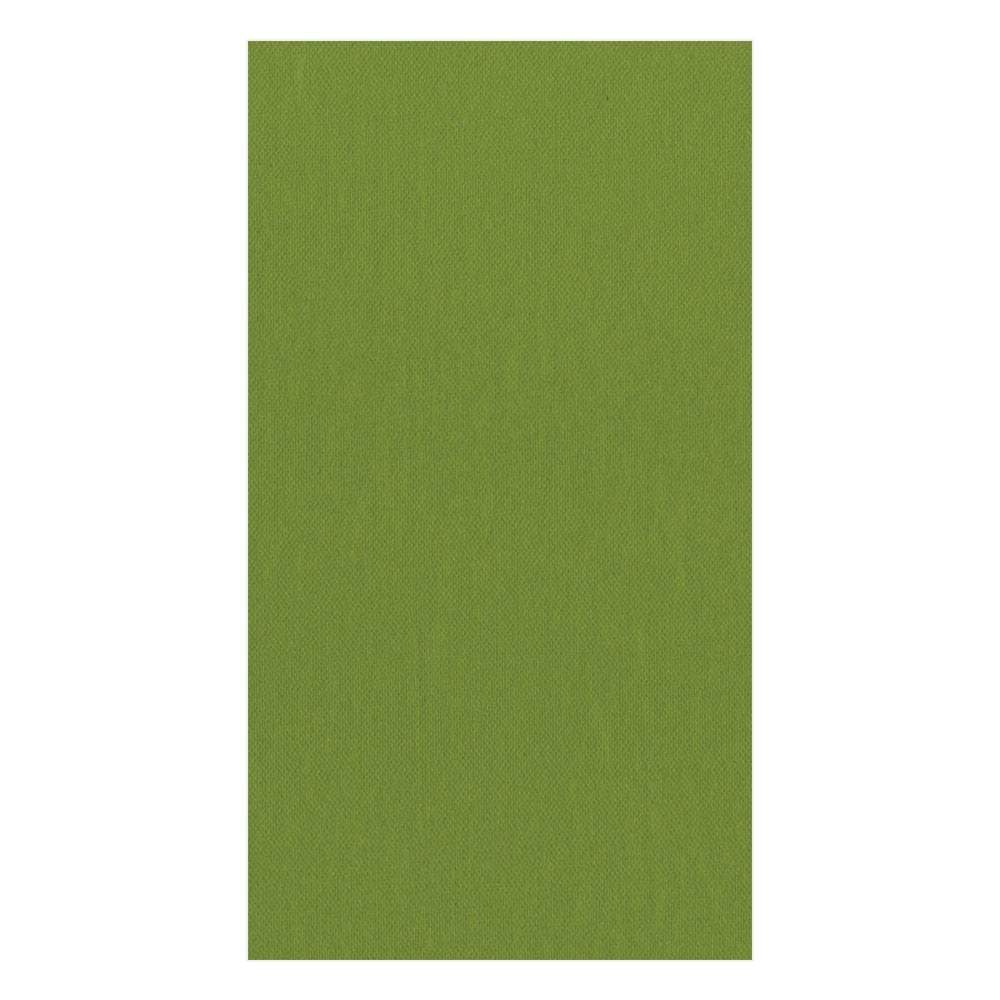 Caspari Dessin Passementerie Paper Linen Dinner Napkins in Moss Green - 12 per Package