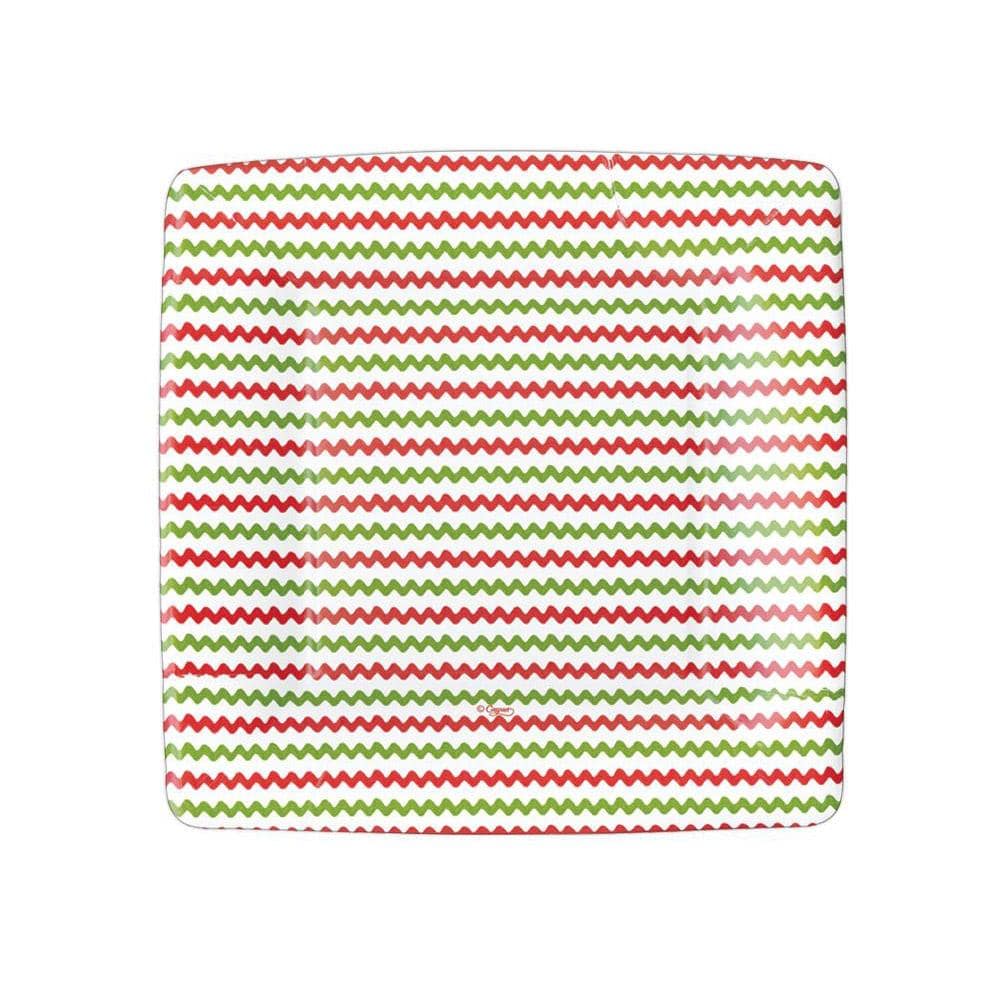 Caspari Rickrack Square Paper Salad & Dessert Plates in Red & Green - 8 Per  Package – Caspari Europe