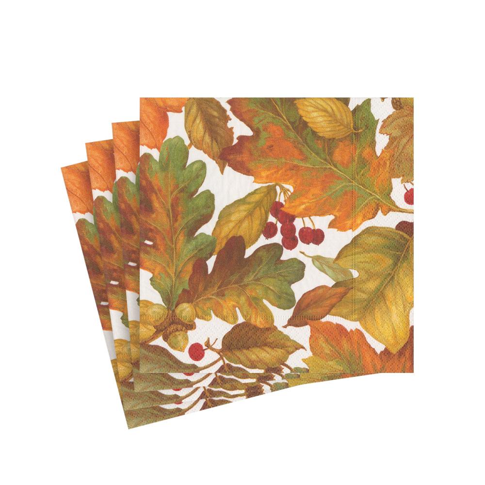 Autumn Leaves II Paper Cocktail Napkins - 20 Per Package – Caspari Europe