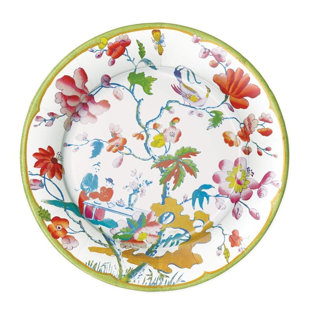 Chinoiserie decor with flowers Wrapping Paper by Green Palace