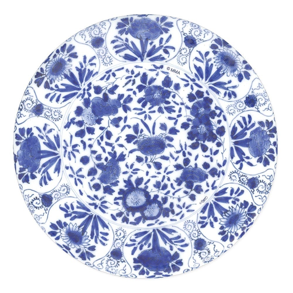 French Toile Paper Plates Small