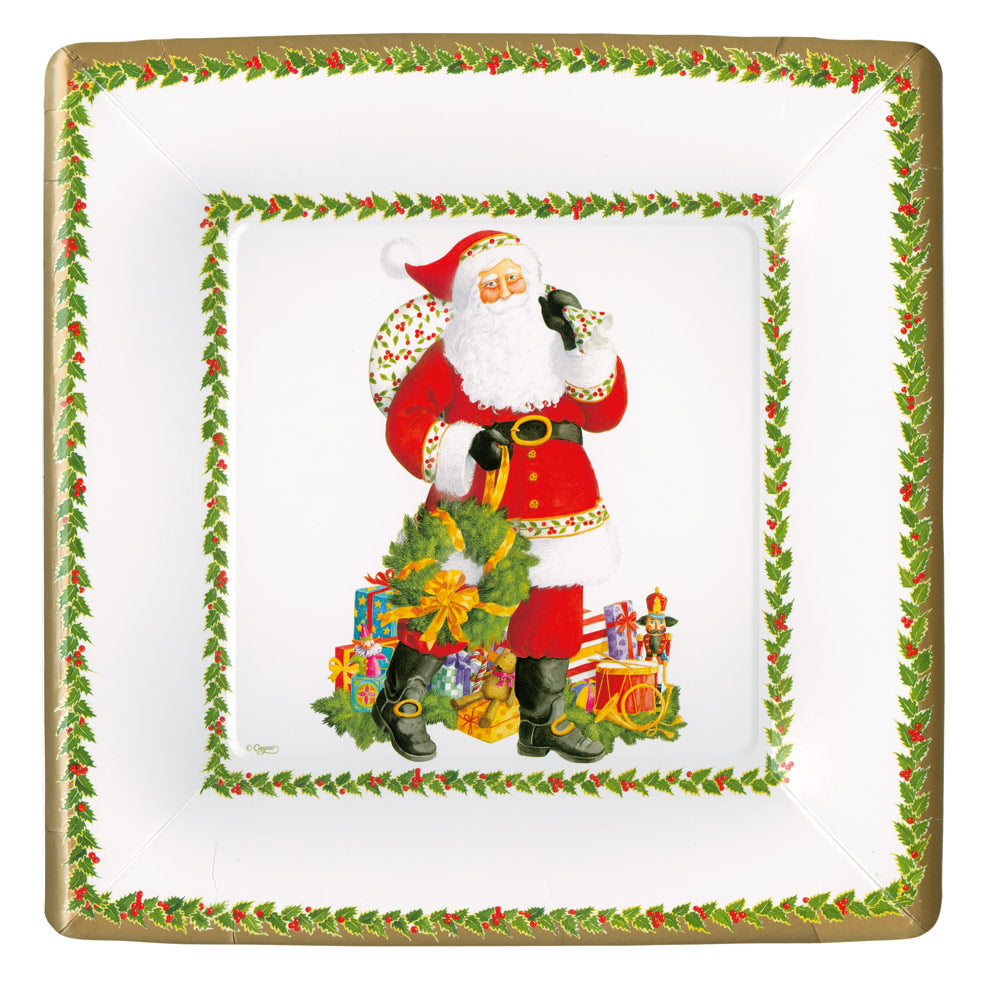 Christmas Party Disposable Tableware Set Santa Claus Snowman Paper