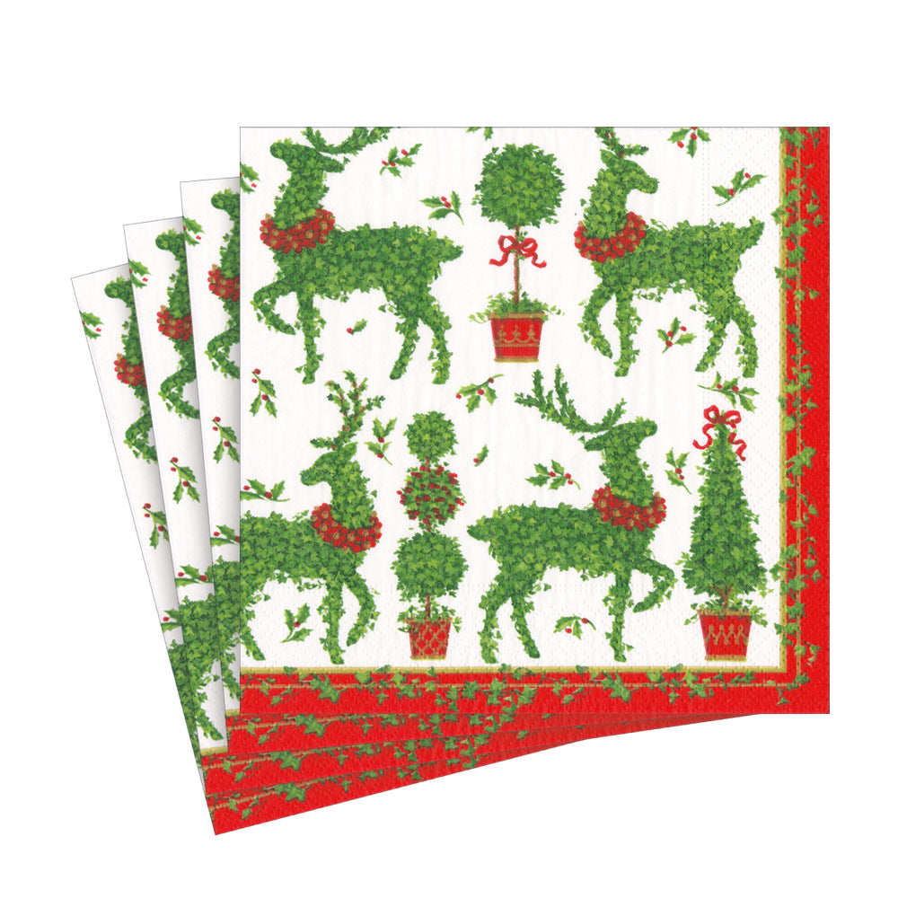 Caspari Christmas Caroling Pets Tissue Paper - 4 Sheets Included