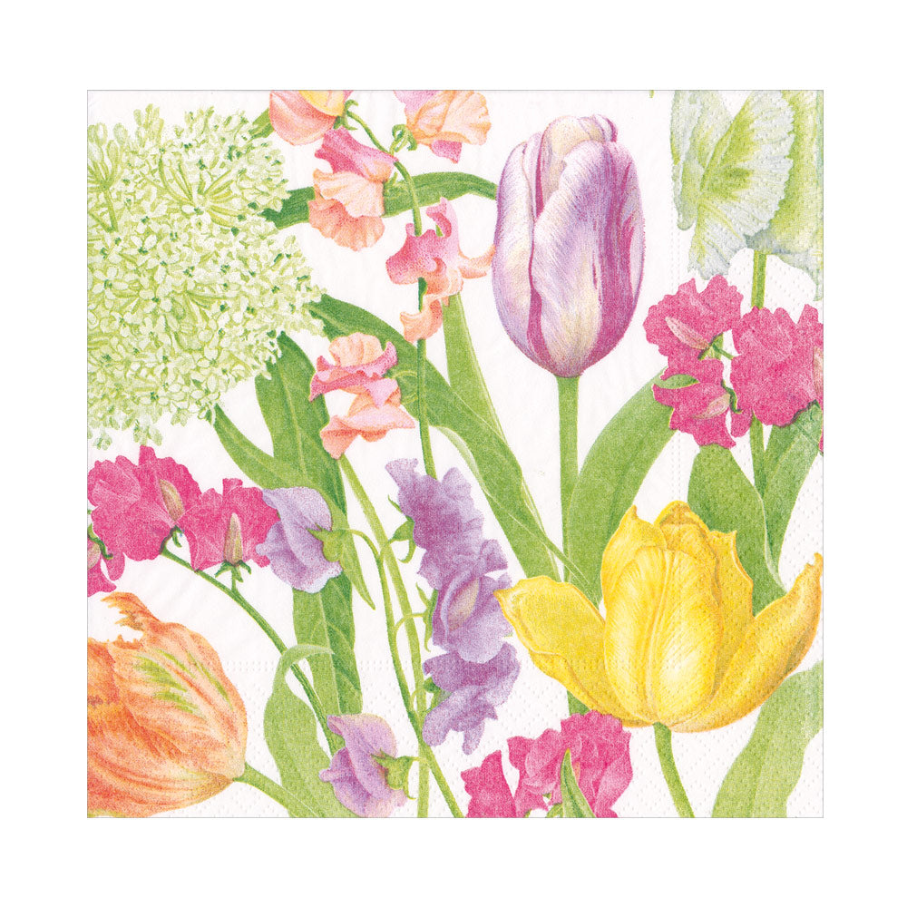 Abstract Floral Paper Luncheon Napkins - 20 Per Package